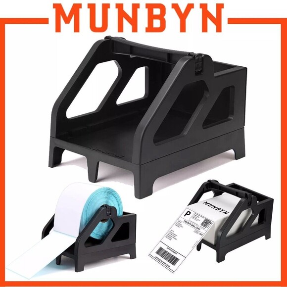 MUNBYN Label Holder for Rolls and Fan-Fold Labels, Shipping Label Roll Holder - Picture 1 of 7
